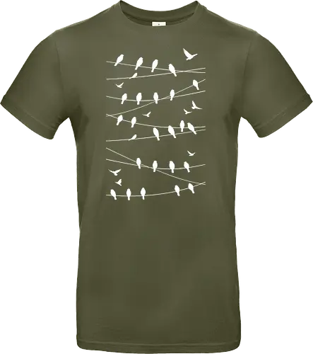 Vögel Linien Minimalistisch - Blau