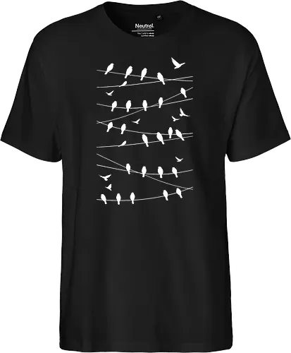 Vögel Linien Minimalistisch - Blau