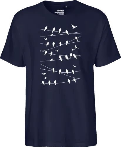 Vögel Linien Minimalistisch - Blau