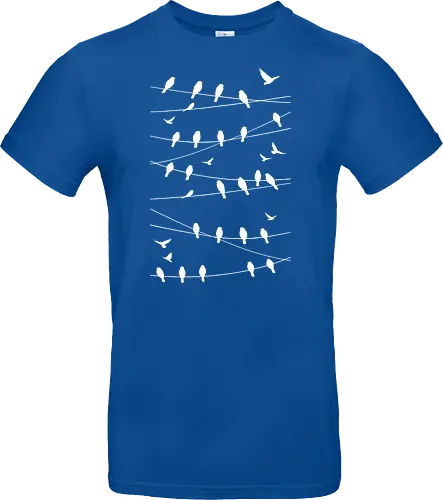 Vögel Linien Minimalistisch - Blau