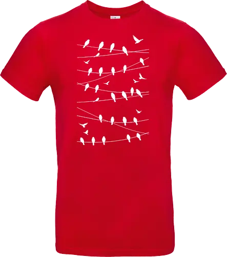 Vögel Linien Minimalistisch - Blau