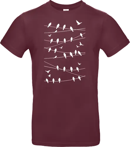 Vögel Linien Minimalistisch - Blau