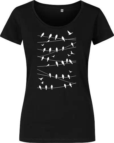 Vögel Linien Minimalistisch - Blau