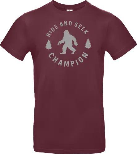 Hide and Seek Champion" Funny Bigfoot Sasquatch Art