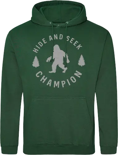 Hide and Seek Champion" Funny Bigfoot Sasquatch Art