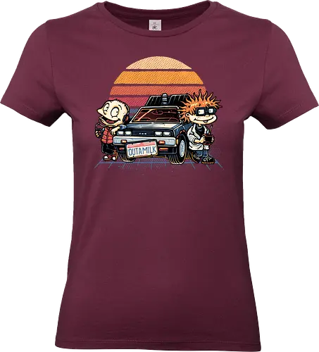 OUTAMILK - Movie, TV series, animated, sci-fi, science fiction, time travel, cars, mash up, funny - Standard T-Shirt (Frauen)