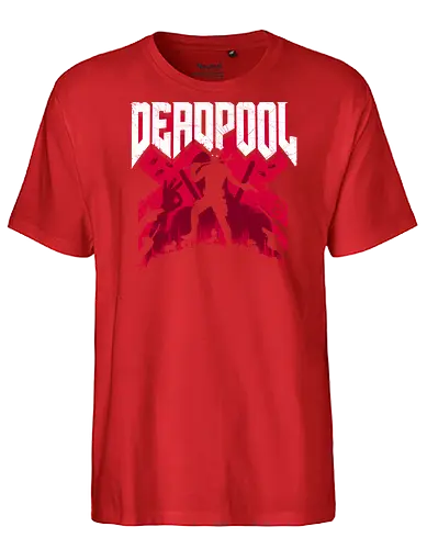 Antihero Doom - Antihero, doom, doom slayer, mash up, gaming, antihero, merc, ryan, reynolds, funny - Fairtrade T-Shirt