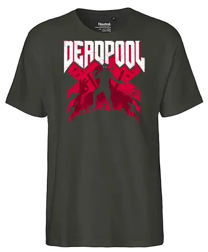 Antihero Doom - Antihero, doom, doom slayer, mash up, gaming, antihero, merc, ryan, reynolds, funny - Fairtrade T-Shirt