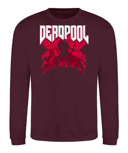 Antihero Doom - Antihero, doom, doom slayer, mash up, gaming, antihero, merc, ryan, reynolds, funny - Sweatshirt