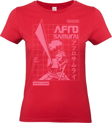 Black Samurai - warrior, anime, samurai, afro, katana, manga, japanese, afro samurai, japan, nature, tp loves, the warriors, afro hair, kuma, scratch - Standard T-Shirt (Frauen)