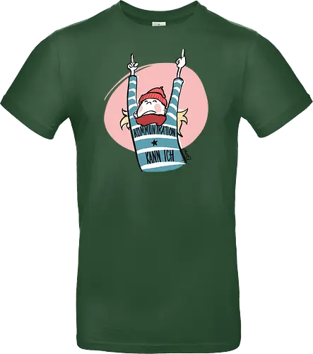 Ringeldinger "Kommunikation .." - Ringelpullisprüche, Ringeldinger, streifenweise, Spruch, Weisheit, Motivation, Ringelpulli, Sprüche Shirt, Cartoon Illustration, Statement Shirt, Handgezeichnet, Humor, Kommunikation, Selbstironie, Streifenpulli, Spruchshirt deutsch - Standard T-Shirt