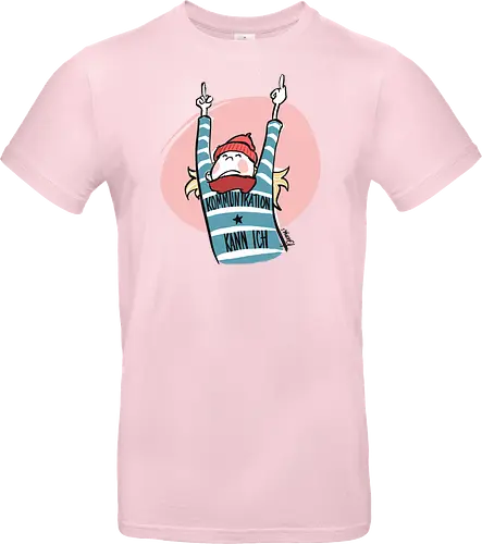 Ringeldinger "Kommunikation .." - Ringelpullisprüche, Ringeldinger, streifenweise, Spruch, Weisheit, Motivation, Ringelpulli, Sprüche Shirt, Cartoon Illustration, Statement Shirt, Handgezeichnet, Humor, Kommunikation, Selbstironie, Streifenpulli, Spruchshirt deutsch - Standard T-Shirt