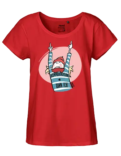 Ringeldinger "Kommunikation .." - Ringelpullisprüche, Ringeldinger, streifenweise, Spruch, Weisheit, Motivation, Ringelpulli, Sprüche Shirt, Cartoon Illustration, Statement Shirt, Handgezeichnet, Humor, Kommunikation, Selbstironie, Streifenpulli, Spruchshirt deutsch - Fairtrade Girl Shirt