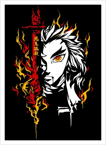  Rengoku Kyojuro Flame Hashira Slayer Art