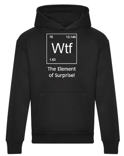 Wtf - The Element of Surprise" Funny Chemistry Science Art