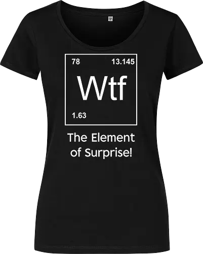 Wtf - The Element of Surprise" Funny Chemistry Science Art