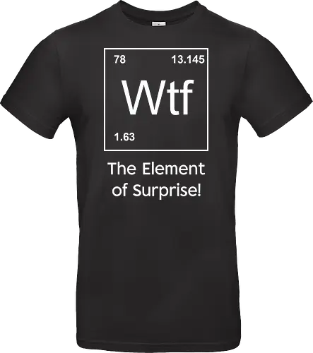 Wtf - The Element of Surprise" Funny Chemistry Science Art