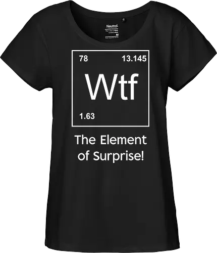 Wtf - The Element of Surprise" Funny Chemistry Science Art