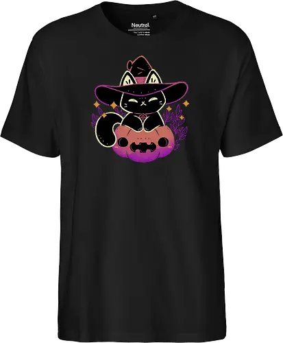 Cute Halloween Cat on Pumpkin