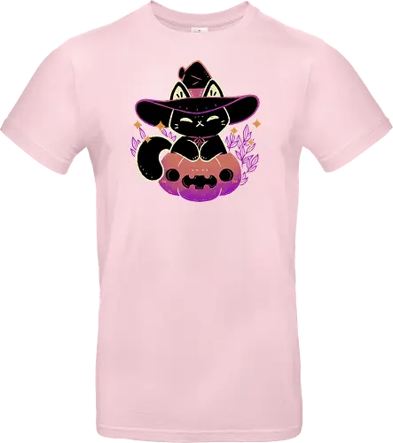 Cute Halloween Cat on Pumpkin