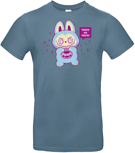 Halloween Monster Bunny Trick or Treat - halloween, trick or treat, pastel goth, halloween pumpkin, cute monster, bunny, whimsical, kawaii, spooky cute, creepy cute, pink, goth, love, xmorfina - Standard T-Shirt