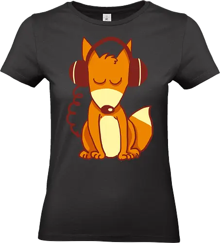 Headphones - Fuchs, Comic - Standard T-Shirt (Frauen)