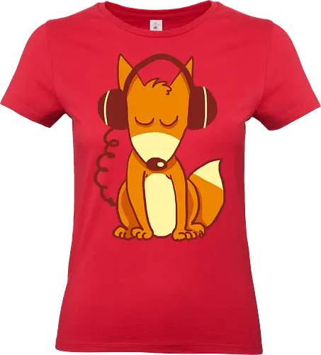 Headphones - Fuchs, Comic - Standard T-Shirt (Frauen)