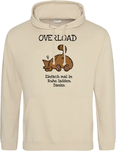 Overload-Katze mit schwarzer Schrift