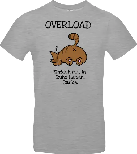 Overload-Katze mit schwarzer Schrift