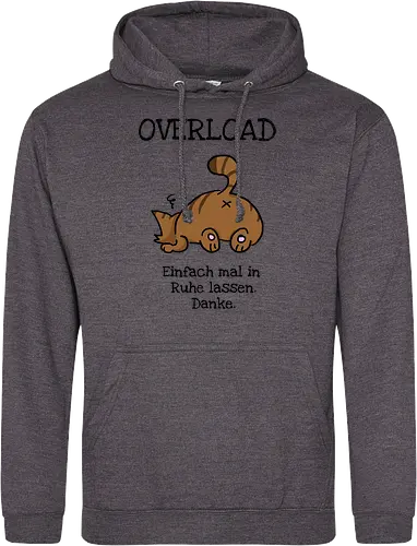 Overload-Katze mit schwarzer Schrift