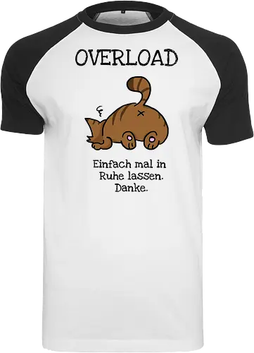 Overload-Katze mit schwarzer Schrift