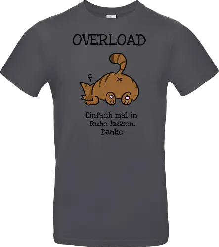 Overload-Katze mit schwarzer Schrift