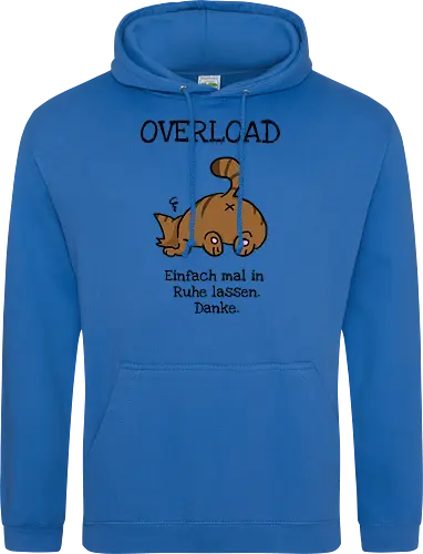 Overload-Katze mit schwarzer Schrift