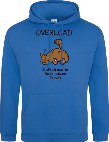 Overload-Katze mit schwarzer Schrift