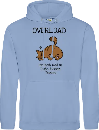 Overload-Katze mit schwarzer Schrift