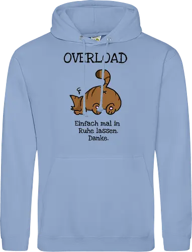 Overload-Katze mit schwarzer Schrift