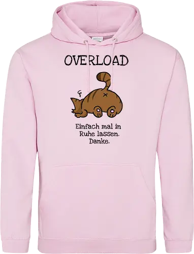 Overload-Katze mit schwarzer Schrift