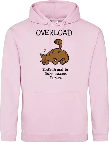 Overload-Katze mit schwarzer Schrift