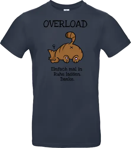 Overload-Katze mit schwarzer Schrift