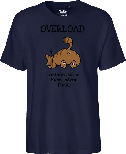 Overload-Katze mit schwarzer Schrift