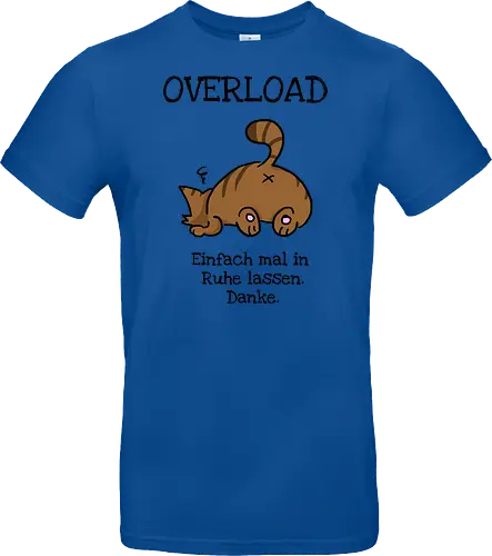 Overload-Katze mit schwarzer Schrift