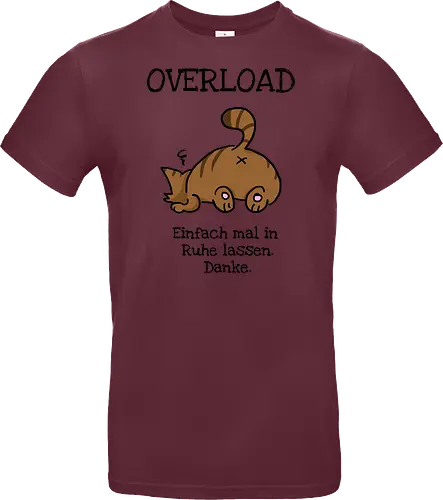 Overload-Katze mit schwarzer Schrift