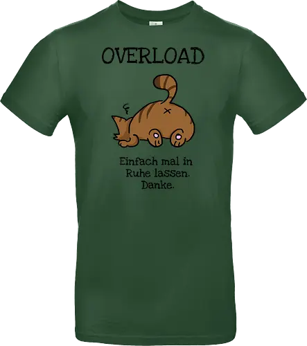 Overload-Katze mit schwarzer Schrift