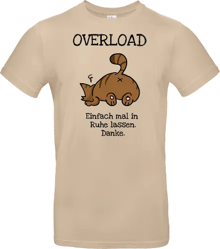 Overload-Katze mit schwarzer Schrift