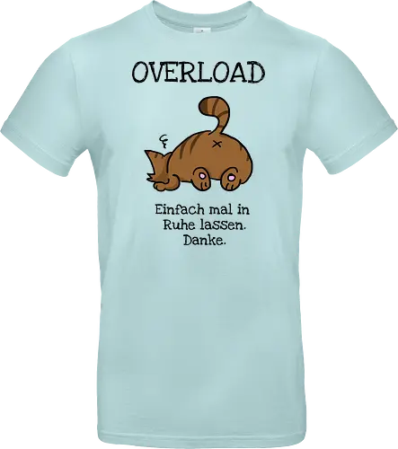 Overload-Katze mit schwarzer Schrift
