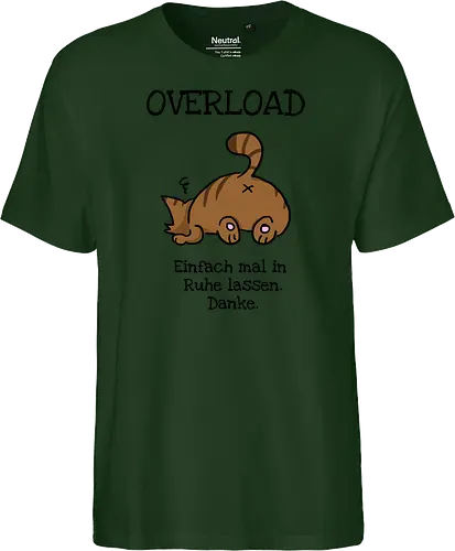 Overload-Katze mit schwarzer Schrift