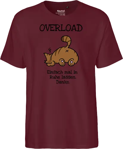 Overload-Katze mit schwarzer Schrift