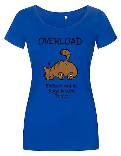 Overload-Katze mit schwarzer Schrift