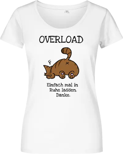Overload-Katze mit schwarzer Schrift
