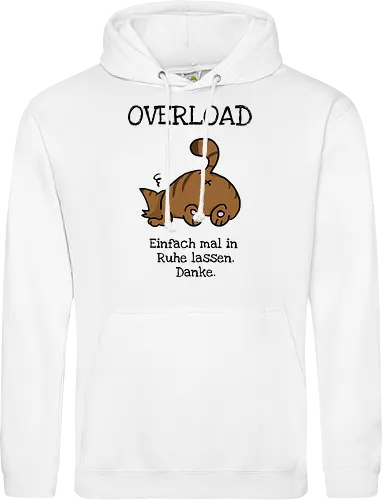 Overload-Katze mit schwarzer Schrift